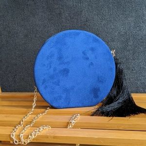 Natasha couture blue cross body purse